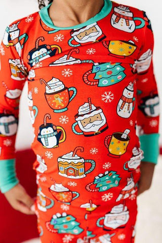 Bamboo Long Sleeve Pajama Set - Wake Me Up Before You Cocoa (Mugs) Baby & Toddler Sleepwear