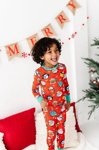 Bamboo Long Sleeve Pajama Set - Wake Me Up Before You Cocoa (Mugs) Baby & Toddler Sleepwear
