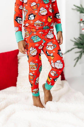 Bamboo Long Sleeve Pajama Set - Wake Me Up Before You Cocoa (Mugs) Baby & Toddler Sleepwear