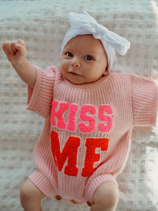 Sheep Wool Sweater Romper - Kiss Me Romper SpearmintLOVE Size: 0 - 6 mo.