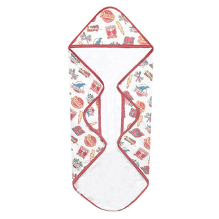 Premium Knit Hooded Towel - Disney Pixar Bumper Stickers Copper Pearl Size: One Size