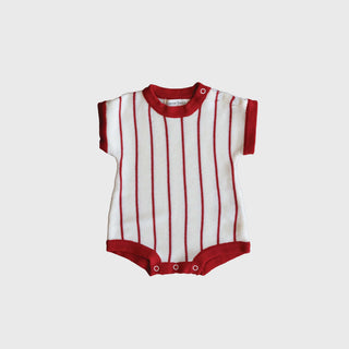 Knit Romper | Picnic Pinstripe forever french baby