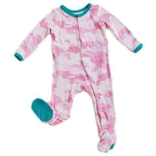 Girls Bamboo Footie Sleeper - Pink Camo Baby & Toddler Sleepwear