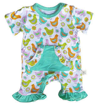 Girl's Bamboo Short Sleeve Romper - Spring Chicken Baby One-Pieces