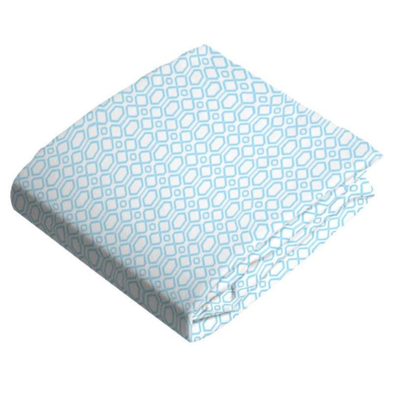 Kushies Cotton Flannel Changing Pad Cover Octagon Blue