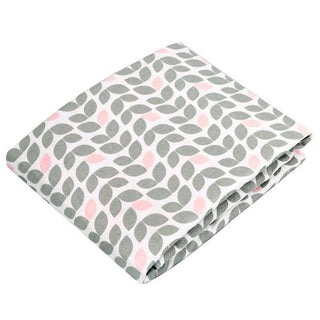 Girl's Cotton Flannel Changing Pad Cover, Grey Petal - One Size Diapering