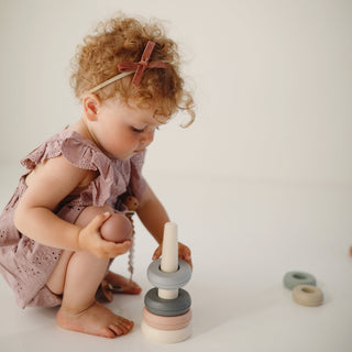 Stacking Rings ToytoysMushieColor: Rustic