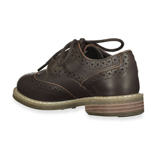 Leather Wingtip Oxford - Dark Brown Shoes Hope & Henry Size: 9 (Toddler) Color: Dark Brown