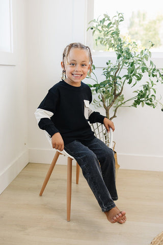 Ledger Jeans Olive + Scout Color: Black Size: 3-6M