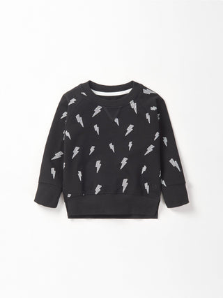 Lightning Bolt Pullover - Black Little Bipsy Size: 12-18 Months