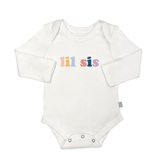 Long Sleeve Graphic Bodysuit - Lil Sis bodysuits Finn + Emma Color: Default Size: 0-3m