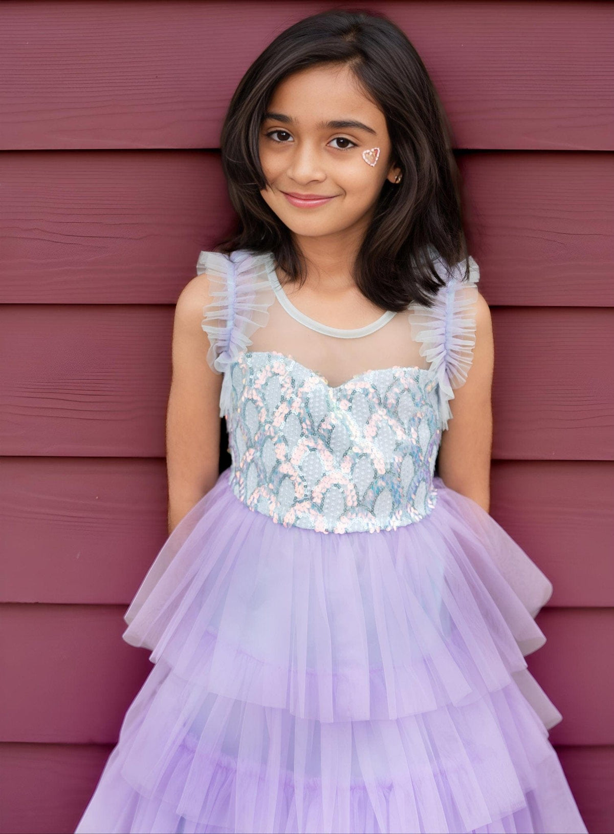 lilac fairy dress for Girls, Tiered Tulle 2 Color:Set 2 Figure Skating Dress Women's Golden Embroidered short shorts or half