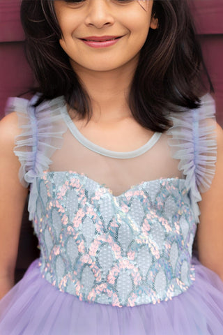 Lilac Dream Tiered Fairy Dress Dresses Faeella Size: 2