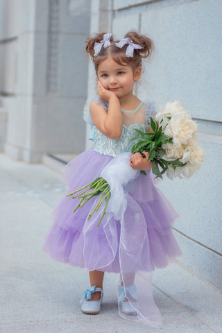 Lilac Dream Tiered Fairy Dress Dresses Faeella Size: 2