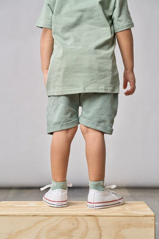 Little Bipsy Cotton Harem Short - Basil Wash | Baby Riddle