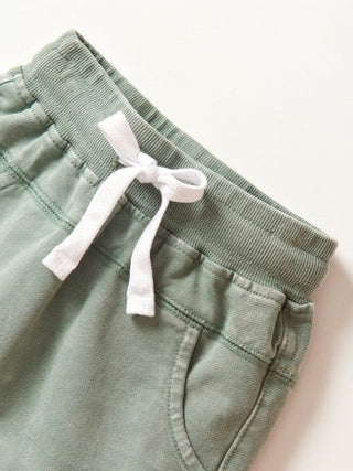Little Bipsy Cotton Harem Short - Basil Wash | Baby Riddle