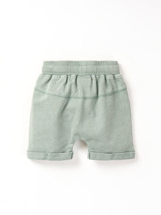 Little Bipsy Cotton Harem Short - Basil Wash | Baby Riddle