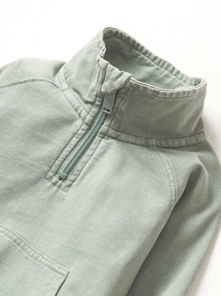 Little Bipsy Cotton Quarter Zip Pullover - Basil Wash | Baby Riddle