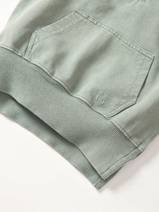 Little Bipsy Cotton Quarter Zip Pullover - Basil Wash | Baby Riddle