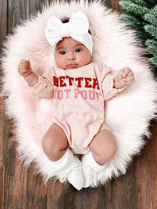 Organic Cotton Long Sleeve Bubble Romper - Better Not Pout SIIX Collection Size: 0-3M