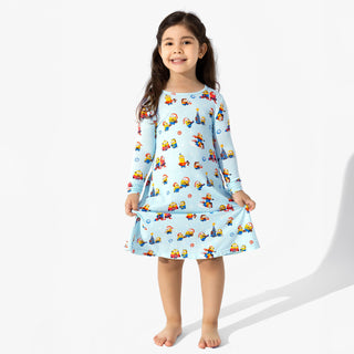 Bamboo Long Sleeve Dress - Merry Minions Bellabu Bear Size: 2T
