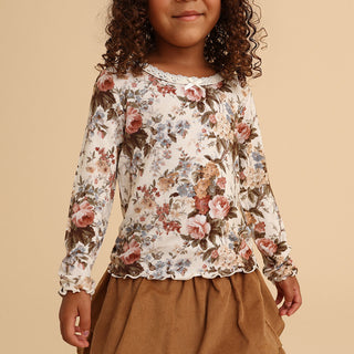 Long Sleeve Lettuce Edge T-Shirt - Dauphine (Floral)