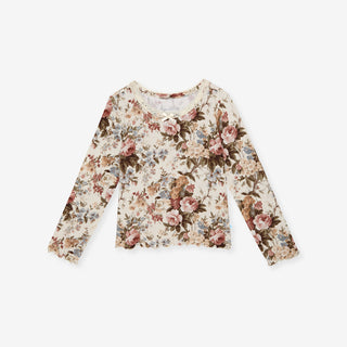 Long Sleeve Lettuce Edge T-Shirt - Dauphine (Floral)