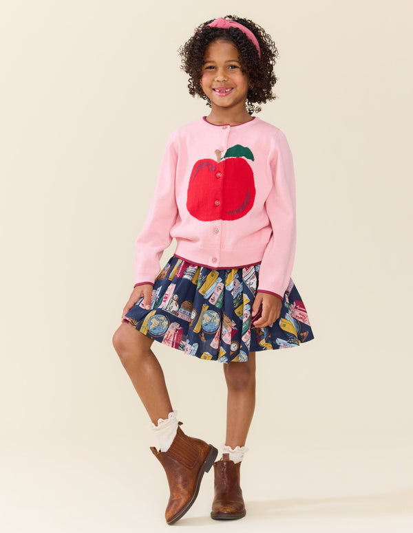 Pink Chicken cotton long sleeve Maude sweater in Crisp Apple
