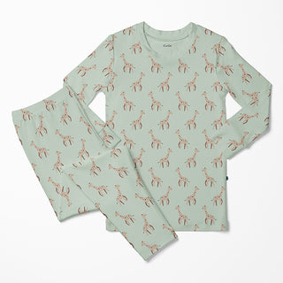Bamboo Long Sleeve Pajama Set - Aloe Giraffe