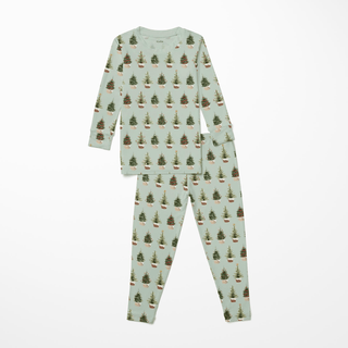 Bamboo Long Sleeve Pajama Set - Aloe Rustic Trees