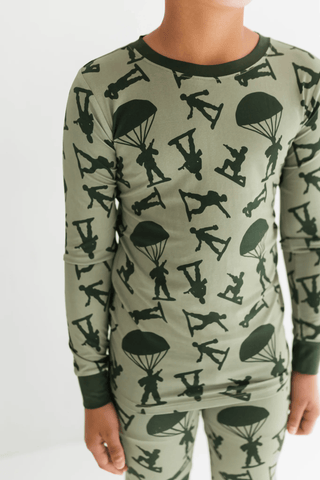Bamboo Long Sleeve Pajama Set - Army Men In My Jammers Size: 3T
