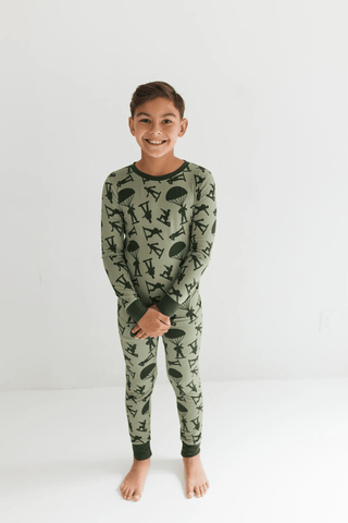 Bamboo Long Sleeve Pajama Set - Army Men In My Jammers Size: 3T