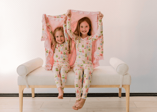 Bamboo Long Sleeve Pajama Set - Baby Rose Cute Trees