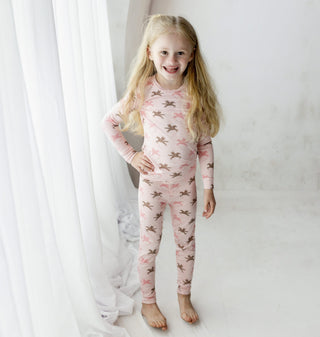 Bamboo Long Sleeve Pajama Set - Baby Rose PegasusKicKee PantsSize: 2T