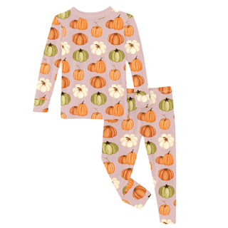 Bamboo Long Sleeve Pajama Set - Baby Rose Pumpkin PatchKicKee PantsSize: 2T