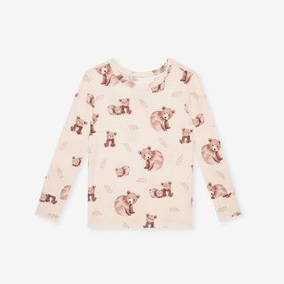 Bamboo Long Sleeve Pajama Set - Bernard (Bear) Posh Peanut Size: 2T