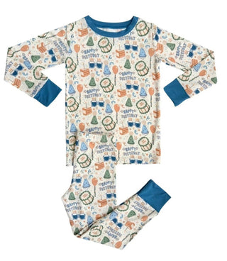 Bamboo Long Sleeve Pajama Set - Birthday Boy In My Jammers Size: 3T