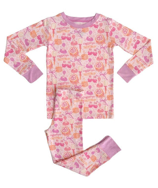 Bamboo Long Sleeve Pajama Set, Purple - Birthday Girl In My Jammers Size: 2T