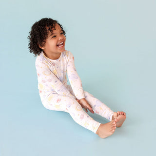 Bamboo Long Sleeve Pajama Set - Braxton (Space) Posh Peanut Size: 3T-4T