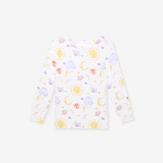 Bamboo Long Sleeve Pajama Set - Braxton (Space) Posh Peanut Size: 3T-4T