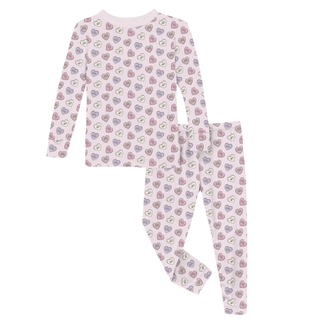 Bamboo Long Sleeve Pajama Set - Candy Hearts KicKee Pants Size: 2T