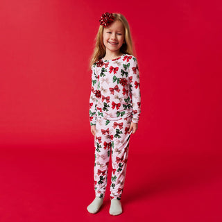 Bamboo Long Sleeve Pajama Set - Christabel (Bows)
