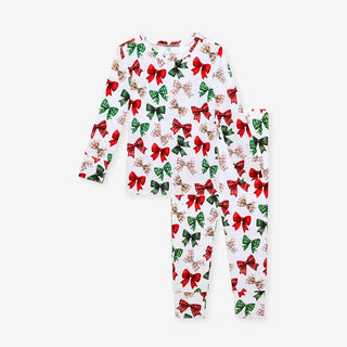 Bamboo Long Sleeve Pajama Set - Christabel (Bows)