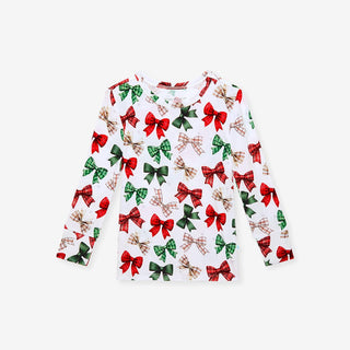 Bamboo Long Sleeve Pajama Set - Christabel (Bows)