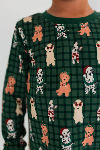Bamboo Long Sleeve Pajama Set - Christmas Pups In My Jammers Size: 3T