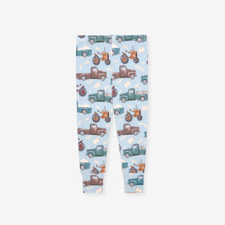 Bamboo Long Sleeve Pajama Set - Corbin (Farm Vehicles) Posh Peanut Size: 2T