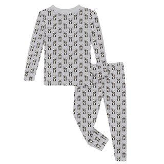 Bamboo Long Sleeve Pajama Set - Dove Bulldogs KicKee Pants Size: 2T