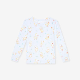 Bamboo Long Sleeve Pajama Set - Edwin (Chicks) Posh Peanut Size: 3T-4T