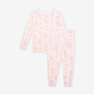 Bamboo Long Sleeve Pajama Set - Edwina (Chicks) Posh Peanut Size: 3T-4T