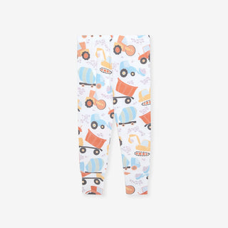 Bamboo Long Sleeve Pajama Set - Emmett (Construction Vehicles) Posh Peanut Size: 3T-4T